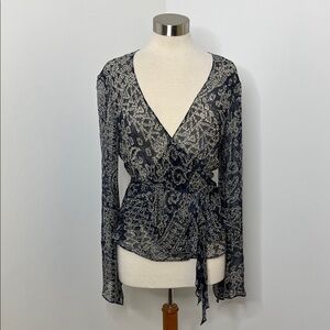 Ralph Lauren Floral Boho Blouse Sz 12